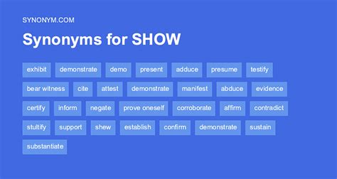 showed synonym|Iba pa.